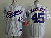 Montreal Expos #45 Martinez Blue Pinstripe 1982 Mitchell And Ness Throwback White Stitched MLB Jersey Sanguo,baseball caps,new era cap wholesale,wholesale hats